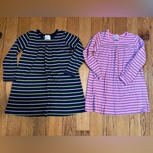 Hanna Andersson Striped Long Sleeve Dresses - Set of Two, size girls 5